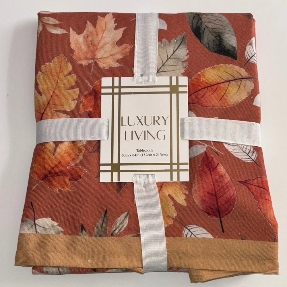 Mireille Designs Fall Leaves Tablecloth Luxury Living Autumn Leaf Tablecloth